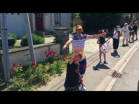 Tour de France 2017 Ambiance à bord de la caravane Cochonou Vosges