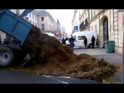 Nancy : l'opération fumier des agriculteurs en colère