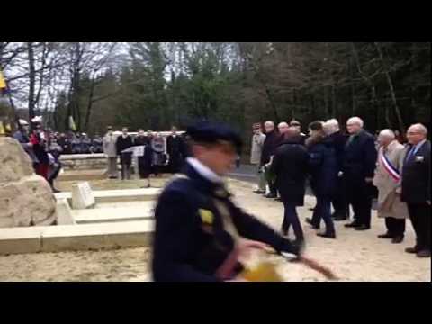 Cérémonie du combat du Bois des Caures à Verdun pour le centenaire du début des combats