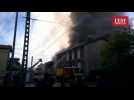 Enorme incendie dans le centre-ville de Verdun