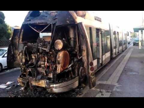Incendie d'un tramway ce vendredi a...