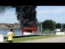 Pont-à-Mousson : un bateau détruit par le feu