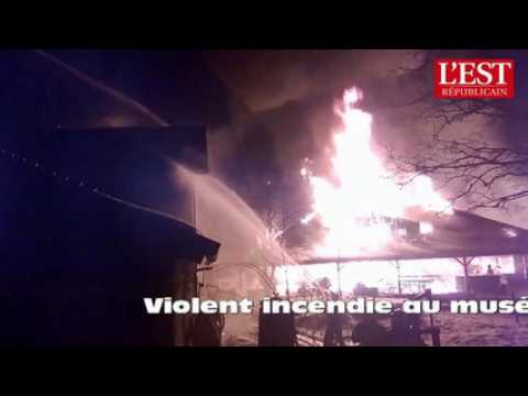 Incendie au musée de la Vie d'antan à Montlebon (25)