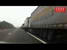 Camions bloqués sur A4