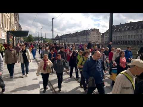 transhumance chèvres municipales Besançon