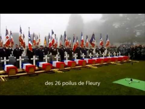 L'inhumation des 26 poilus de Fleury à la nécropole de Douaumont