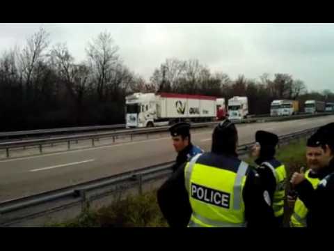 Manifestation des routiers en Meurthe-et-Moselle