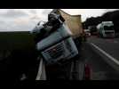 Haroue  : Collision entre trois poids-lourds...