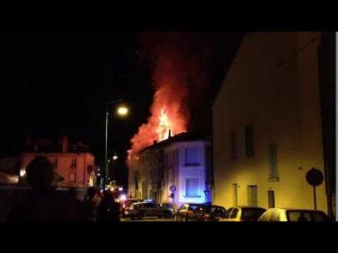 Incendie spectaculaire a Verdun...