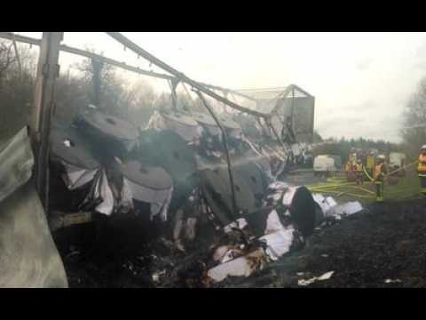 Remorque en feu RN...