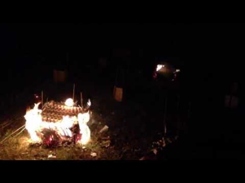 Feu d'artifice Vesoul 15 août 2013, depuis la zone de tir (3/3)