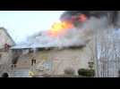Violent incendie à Jougne (1/3)