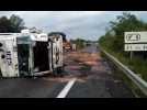 Un poids-lourd se couche sur l'A33 au sud de de Nancy