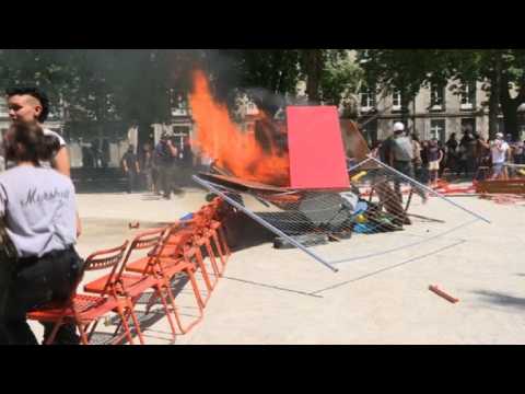 Anti-police brutality protest turns violent in Nantes