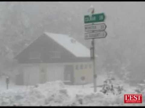 Première neige sur le col de la Schlucht