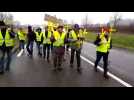 Opération escargot des gilets jaunes du Territoire de Belfort sur la RN 1019