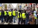 Quelque dizaines de gilets jaunes bloquent la rue Saint-Jean à Nancy