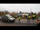 Les gilets jaunes sur le rond-point de l'Europe à Verdun