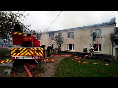 Incendie d'une habitation à Villiers-le-Sec (Haute-Saône), les pompiers sur place
