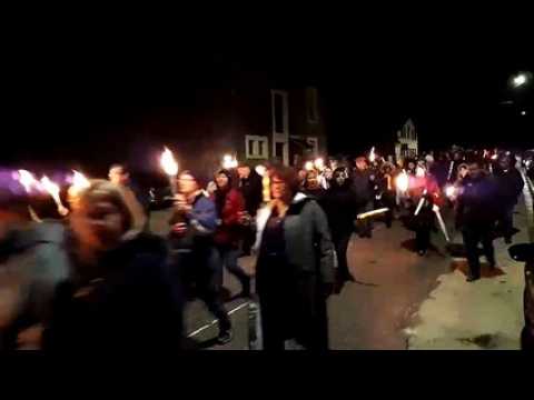 Procession aux flambeaux aux Eparges