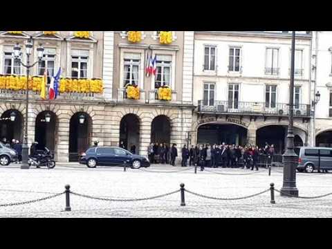 L'arrivée d'Emmanuel Macron à Pont-à-Mousson