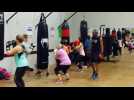 Pont-à-Mousson : cours d'aéroboxe au gymnase Kennedy  pour le compte de l'association Gym Club