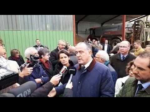 Visite du ministre de l'agriculture Didier Guillaume dans la Meuse