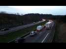 Gilets jaunes Opération escargot sur l'A31 à hauteur de Custines., sens Nancy-Metz