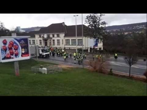 Lorraine Gilets jaunes Tensions à Frouard entre les gilets jaunes surveillés par les gendarmes