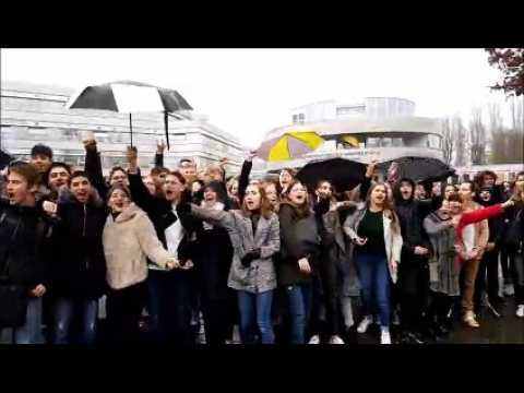 TERRITOIRE DE BELFORT A Belfort, les lycéens du lycée Courbet dans la rue