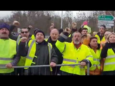 LUNEVILLE Les gilets jaunes remontés contre le président Macron à Chaufontaine