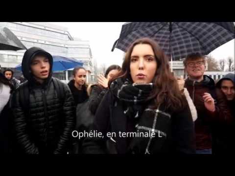 Territoire de Belfort Manifestation des lycéens Ophélie en terminale L