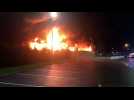 700 m2 en flammes à la Sita à Dombasle-sur-Meurthe (54)