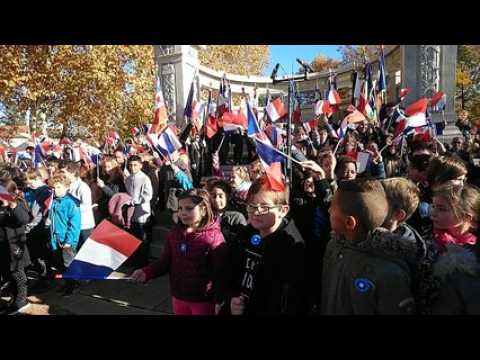 Cérémonie du 11 Novembre au monument aux morts des Allées à Vesoul.