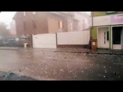 Violent orage de grêle à Belfort