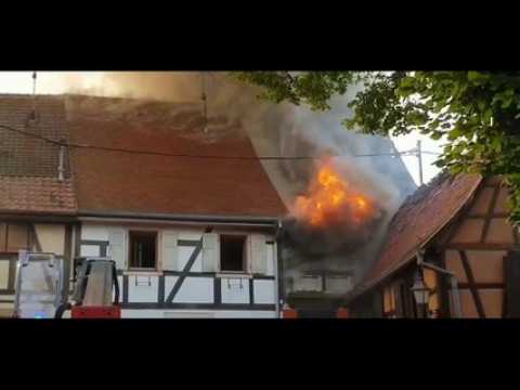 Incendie au centre de Rouffach