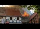 Incendie au centre de Rouffach