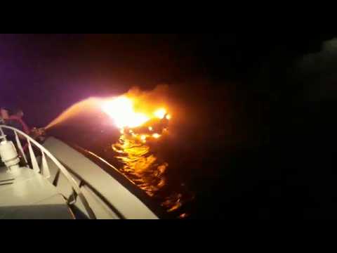 Voilier en feu à Montserrat. Un marin est décédé