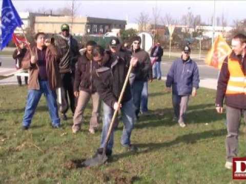grève à l'usine Liebherr