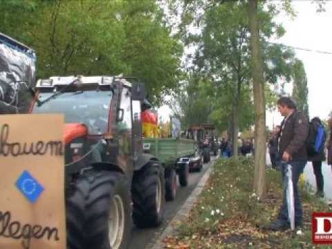 Manifestation des producteurs de lait européens