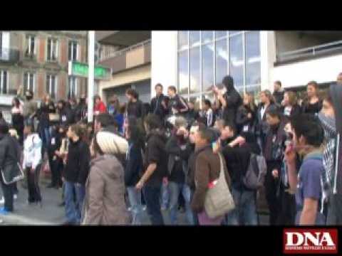 Manifestation des lycéens et des étudiants à Strasbourg
