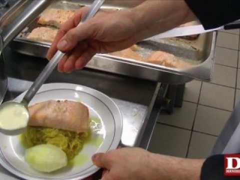 Pavé de saumon, chou croquant au safran et fenouil