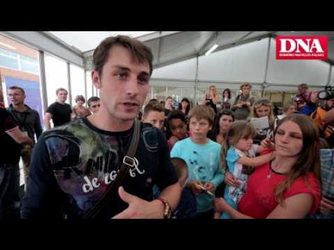 Brian Joubert visite la patinoire provisoire de Mulhouse