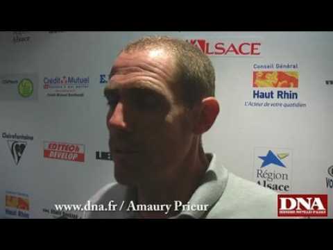 Damien Ott réagit après la victoire des SR Colmar devant Carquefou