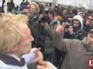 Manifestation sur le pont de Kehl