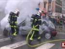 Une voiture prend feu à Strasbourg