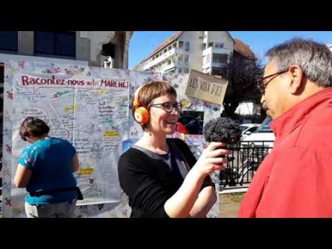 Balade audio en préparation au marché de Mulhouse