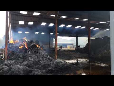Romagny: un incendie ravage un hangar agricole