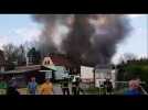 Incendie rue du Liseron à Illzach