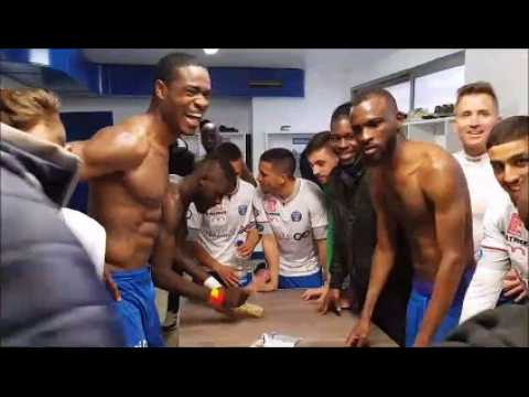 Dans le vestiaire du FC Mulhouse : la joie de la victoire